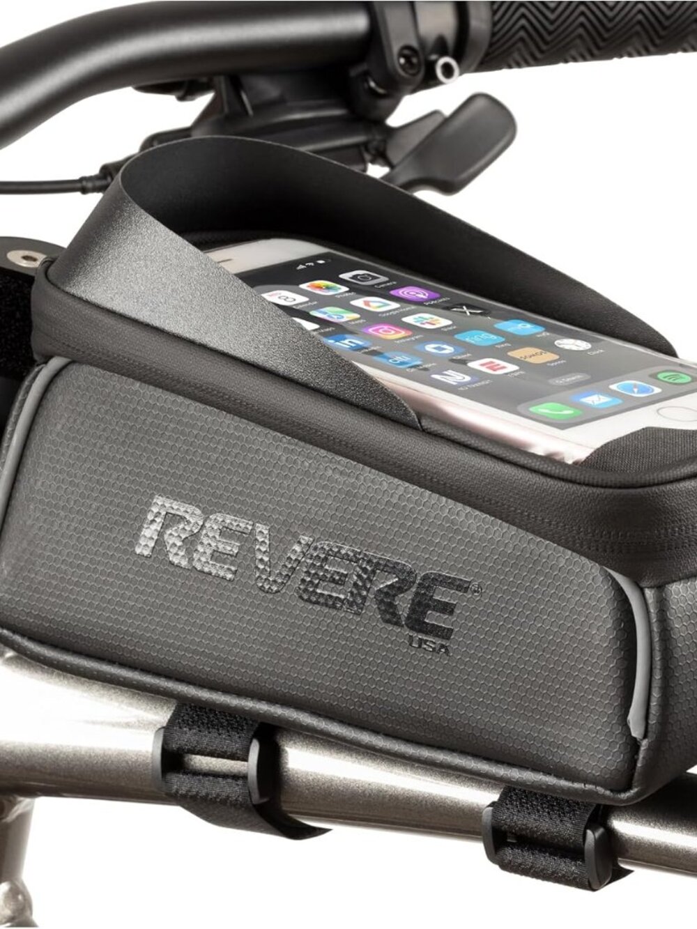Revere Top Tube Front Mount Bag For Mountain or Road Bikes, E-Bikes.
